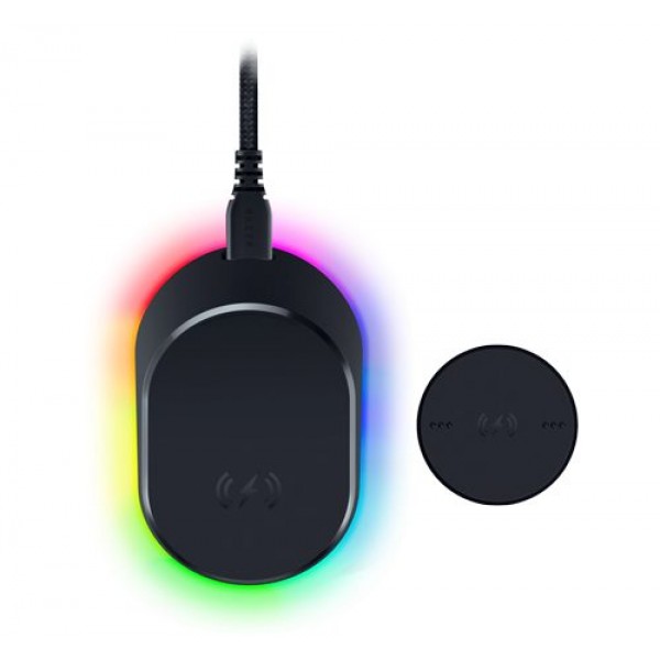 Razer MOUSE DOCK PRO - 4K Polling Rate - Magnetic Wireless Charging - Anti-Slip Base - Chroma RGB