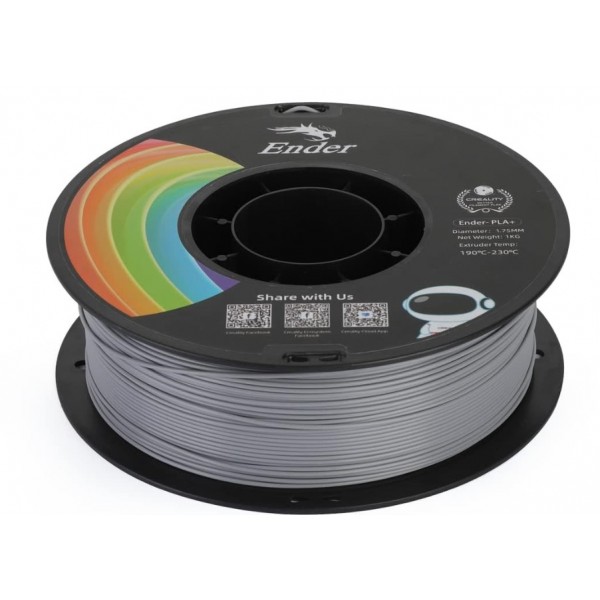 CREALITY EN-PLA+ Grey Ender 3D Printer Filament Strength 34MPA Bend 77MPa 1 kg 1.75 -3301010308 gray