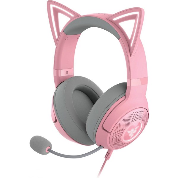 Razer KRAKEN KITTY V2 - Quartz - RGB - USB 7.1 Gaming Headset - Kitty Ears - PC / PS5 / SWITCH