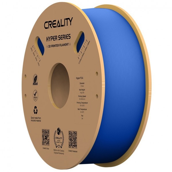 Creality Hyper PLA Blue 3D Printer Filament, High Speed, 1 kg Spool1.75