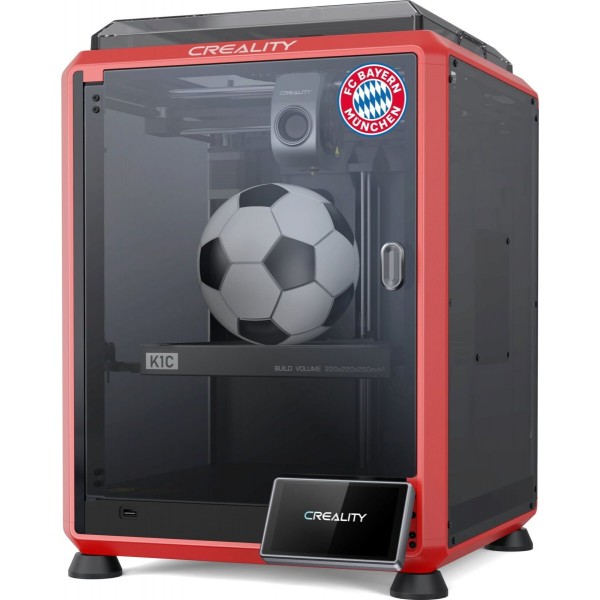 CREALITY K1C Red 3D Printer High Speed FDM Enclosed 600 mm/s silent fans, advanced nozzle