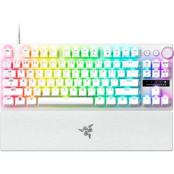 Razer HUNTSMAN V3 PRO TENKEYLESS WHITE ANALOG - Optical Gaming Keyboard - Rapid Trigger - US Layout