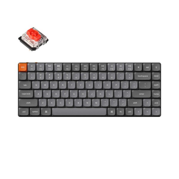 Keychron K3 Max QMK/VIA (K3M-H1) Wireless Custom Mechanical Keyboard-Red Switch (Hot-Swappable) US