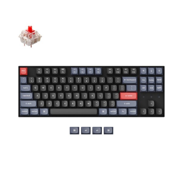 Keychron K8 Pro QMK/VIA (K8P-H1) Wireless Mechanical Keyboard - Red Switch - (Hot Swappable) US Lay