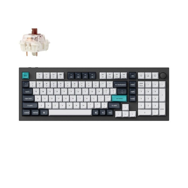 Keychron Q5 Max QMK/VIA (Q5M-M3) Wireless Custom Mechanical Keyboard-Brown Switch US Layout