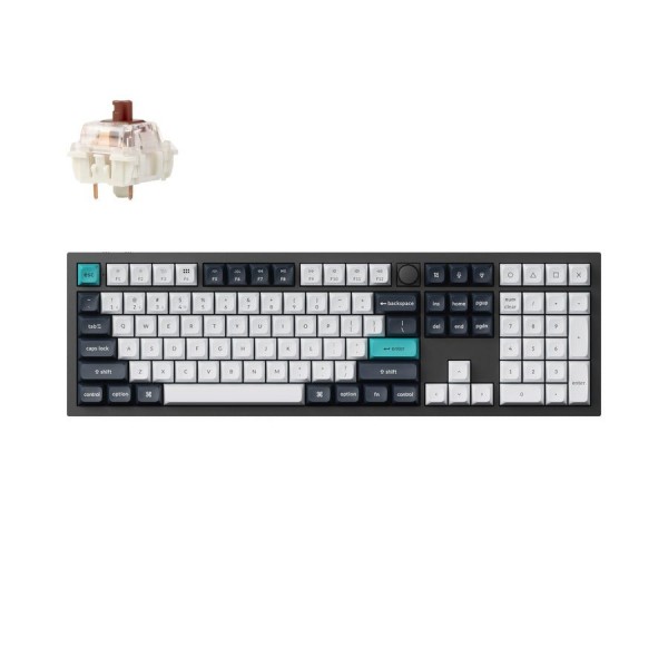 Keychron Q6 Max QMK/VIA (Q6M-M3) Wireless Custom Mechanical Keyboard-Brown Switch US Layout