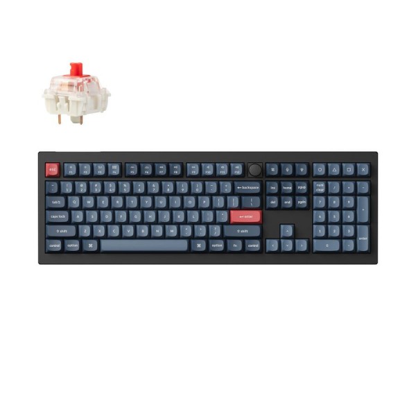 Keychron V6 Max QMK/VIA (V6M-D1) Wireless (BT/2,4/Wired) Custom Mechanical Keyboard Red Switch US