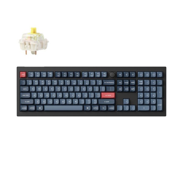 Keychron V6 Max (V6M-D4) QMK/VIA Wireless(BT/2,4/Wired) Custom Mechanical Keyboard Banana Switch 100