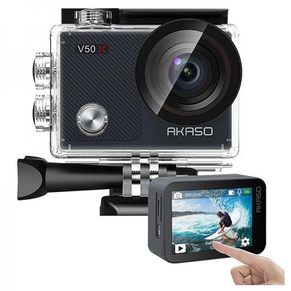 Akaso V50X Action Camera 4K Ultra HD με WiFi Μαύρη με Οθόνη 2