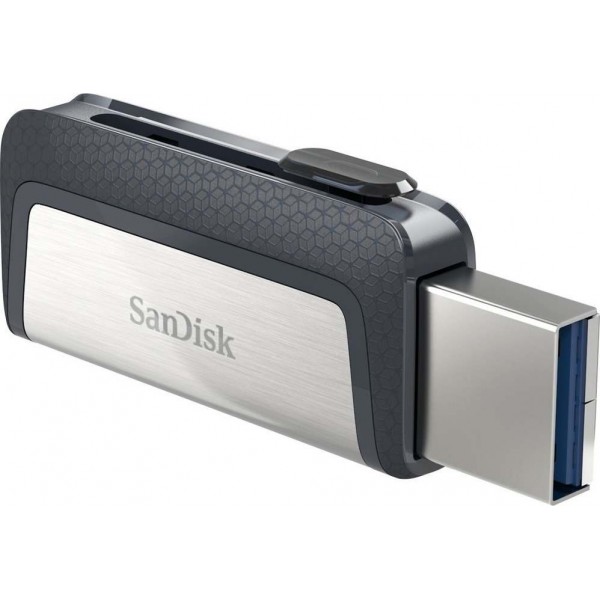 Sandisk Ultra Dual Drive 32GB USB 3.1 Stick με σύνδεση USB-A & USB-C Μαύρο Ασημί