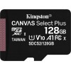 Kingston Κάρτα Μνήμης 128GB microSDXC Canvas Select Plus cl. 10 UHS-I 100 MB/s + Αντάπτορας Μαύρο SDCS2/128GB