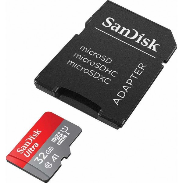 Sandisk Κάρτα Μνήμης 32GB microSDHC Ultra Class 10 U1 A1 UHS-I με αντάπτορα SDSQUA4-032G-GN6MA