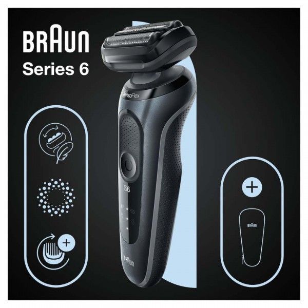 Braun Series 6  Ξυριστική Μηχανή Προσώπου Επαναφορτιζόμενη 61-N1000s