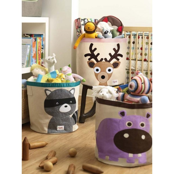 3 Sprouts - Storage Bin - Gray Raccoon #1170425