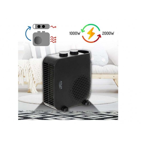 ADLER FAN HEATER 2000W BLACK