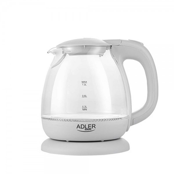 ADLER ELECTRIC GLASS KETTLE 1L GREY