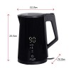 ADLER LED ELECTRIC KETTLE WITH TEMPERATURE CONTROL 1.7L STRIX BLACK