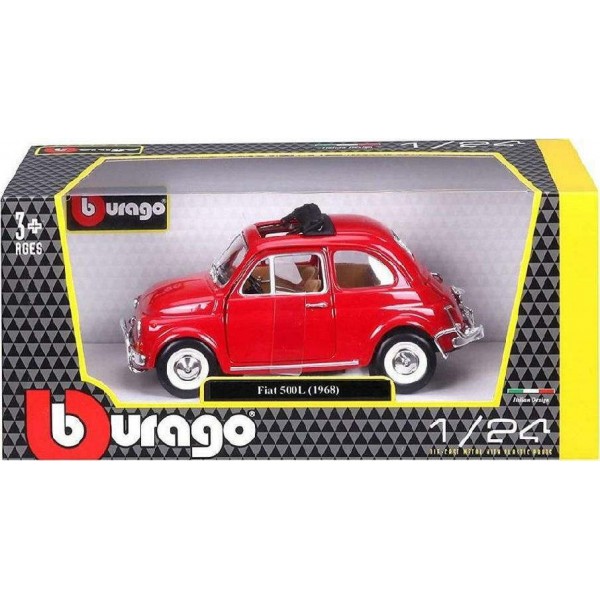 Bburago 1/24 Fiat 500L (1968) Red #18/22099