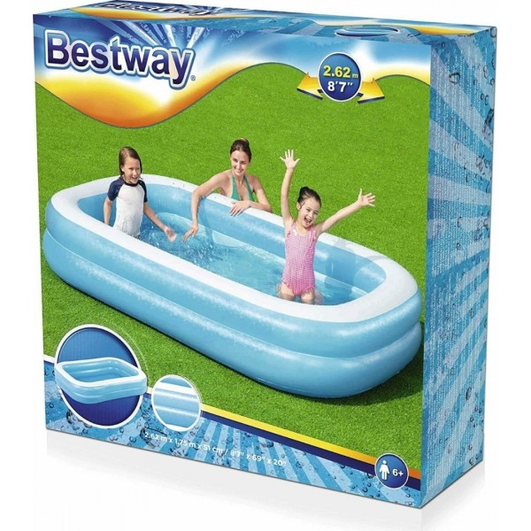 Bestway Πισίνα Φουσκωτή 262x175x51εκ. #54006