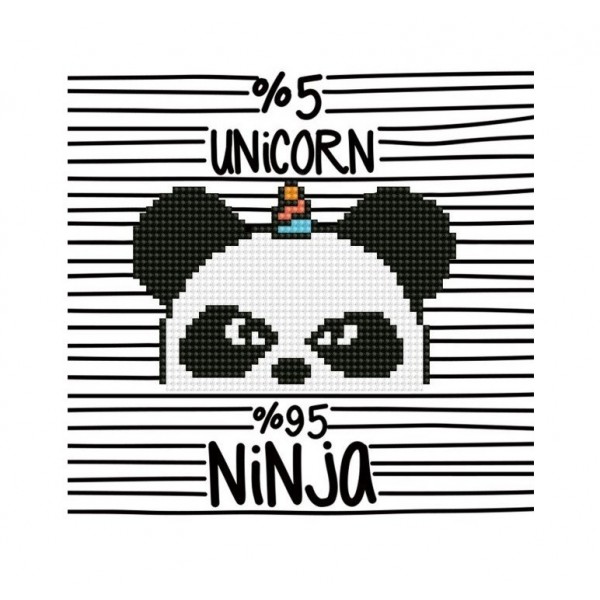 Ψηφιδωτό Diamond Dotz - Ninja Panda-Corn 50481