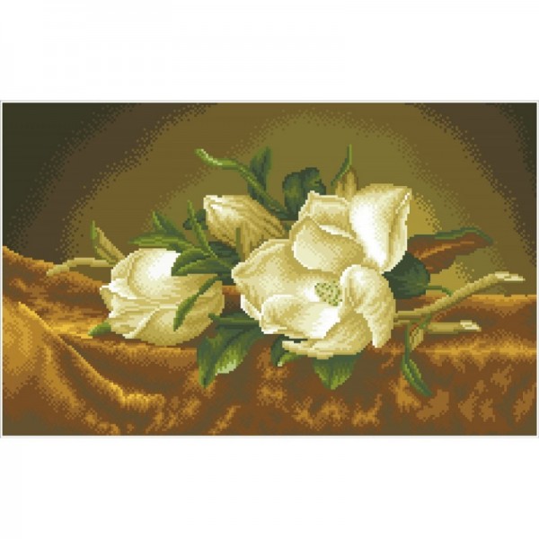 Ψηφιδωτό Diamond Dotz - Magnolias On Gold Velvet (apres Martin Johnson Heade) DD12.046