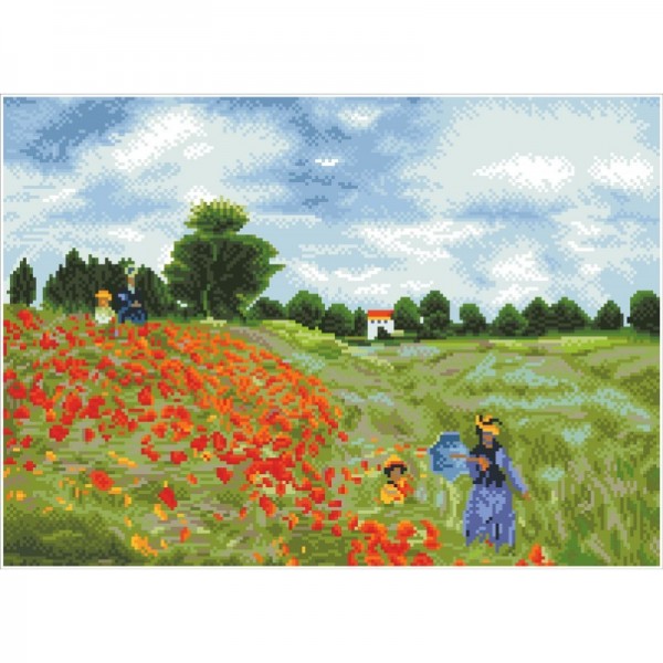 Ψηφιδωτό Diamond Dotz - Poppy Fields (apres Monet) DD12.048