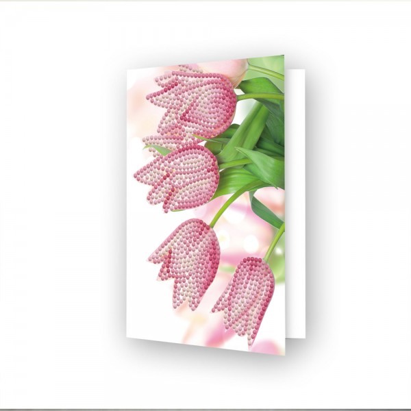 Diamond Dotz - Diamond Dotz Greeting Card Romantic Tulips DDG.036