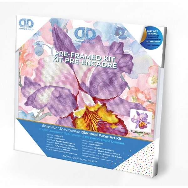 Ψηφιδωτό Diamond Dotz - Sparkle Garden Mauve (με κορνίζα) DDK5.050