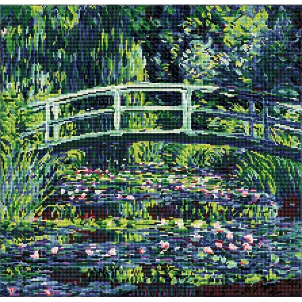 Ψηφιδωτό Diamond Dotz - Water Lilies après Monet (Τετράγωνα Diamonds) #DQ13.003