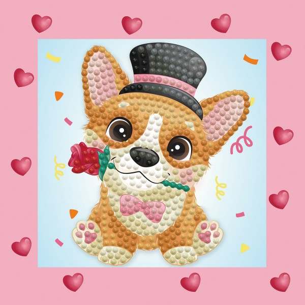 Diamond Dotz - Corgi Standing Card #DTZ5.011