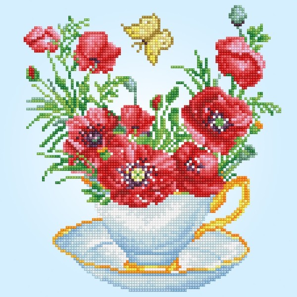 Ψηφιδωτό Diamond Dotz - Teatime Poppies #SD3.405