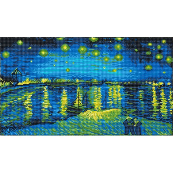 Ψηφιδωτό Diamond Dotz - Starry Night Over the Rhone (après Van Gogh) #DD11.017