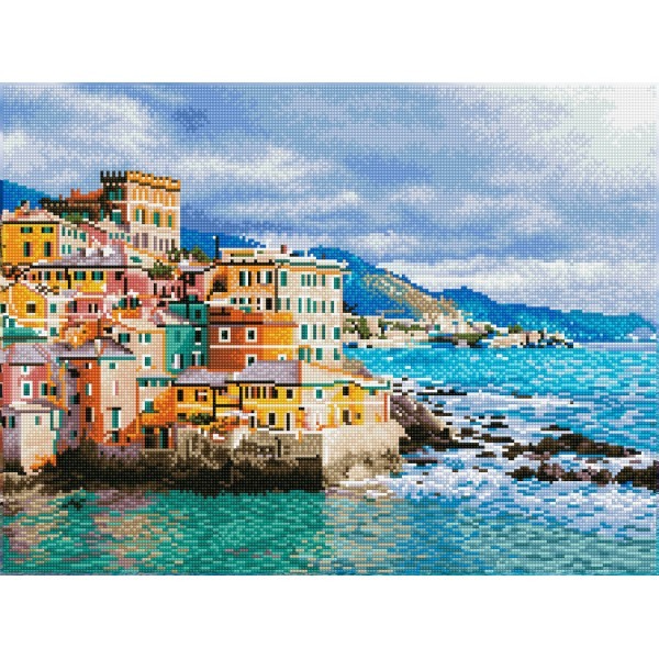 Ψηφιδωτό Diamond Dotz - Winter day view, Boccadasse, Genoa, Italy #DD12.068