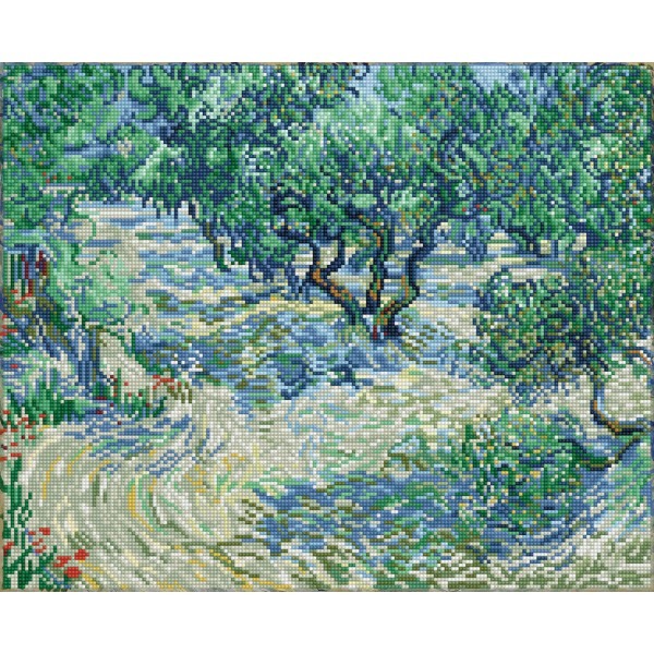 Ψηφιδωτό Diamond Dotz -  Olive Orchard (après Van Gogh) #DD12.075