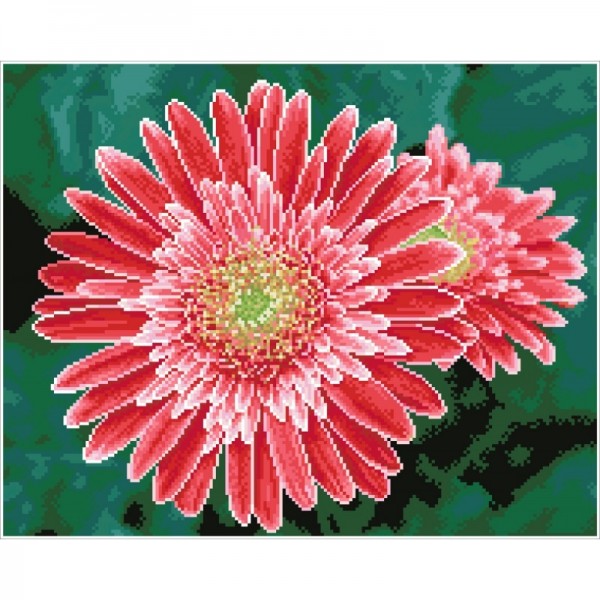 Ψηφιδωτό Diamond Dotz - Pink Gerberas (Tετράγωνα Diamonds) DQ10.001