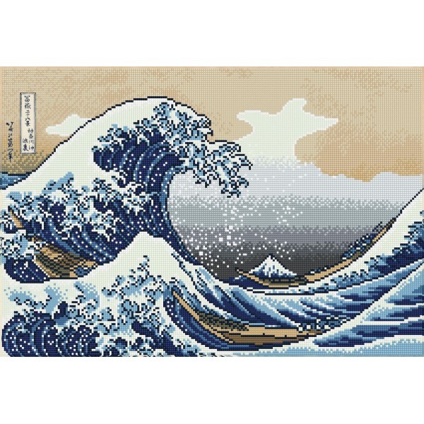 Ψηφιδωτό Diamond Dotz - The Great Wave of Kanagawa (apres Hokusai) (Τετράγωνα Diamonds) #DQ12.003