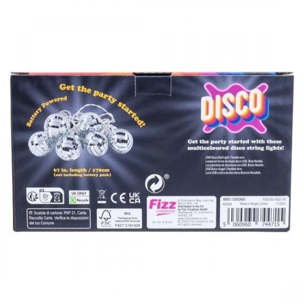 Fizz Διακοσμητικά Φωτάκια Disco Ball String lights 100366