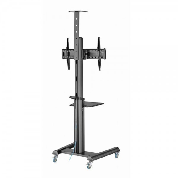 GEMBIRD ALUMINUM TV FLOOR STAND WITH CASTER WHEELS 37′-70′ BLACK