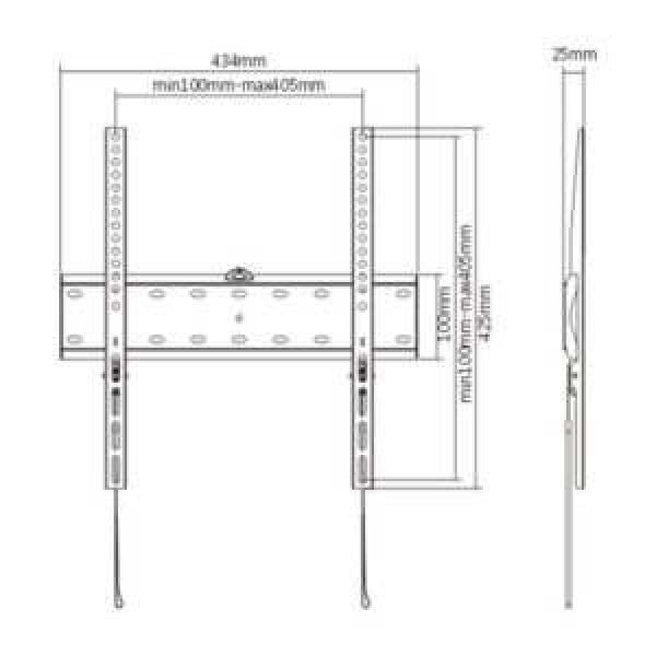 GEMBIRD TV WALL MOUNT (FIXED), 32”-55” (40 kg)