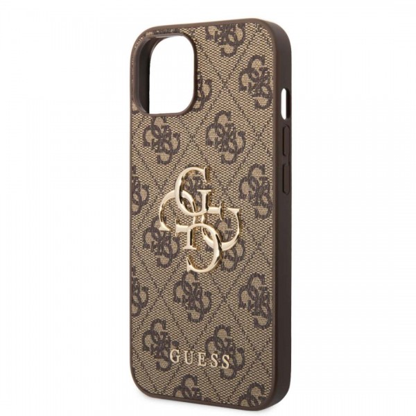 Guess “4G Logo Collection” Hard Case PU Leather Θήκη προστασίας από δερματίνη – iPhone 14 Plus (Καφέ) #GUHCP14M4GMGBR