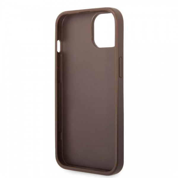 Guess “4G Logo Collection” Hard Case PU Leather Θήκη προστασίας από δερματίνη – iPhone 14 Plus (Καφέ) #GUHCP14M4GMGBR