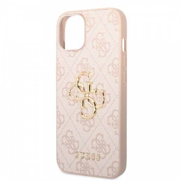 Guess “4G Logo Collection” Hard Case PU Leather Θήκη προστασίας από δερματίνη – iPhone 14 Plus (Ροζ) #GUHCP14M4GMGPI