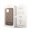 Guess “4G Logo Collection” Printed Stripe Θήκη προστασίας από δερματίνη – iPhone 14 Plus (Καφέ) #GUHCP14MG4GLBR