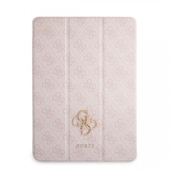 Guess 4G Logo Saffiano Collection Book Cover Θήκη κατάλληλη για Apple iPad Pro 2021 11″ Pink #GUIC11G4GFPI