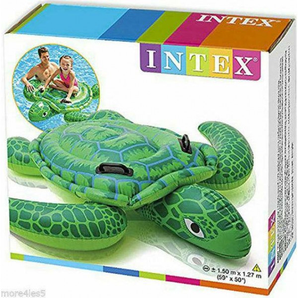 Intex Παιδικό Φουσκωτό Ride On Θαλάσσης Χελώνα με Χειρολαβές Πράσινο