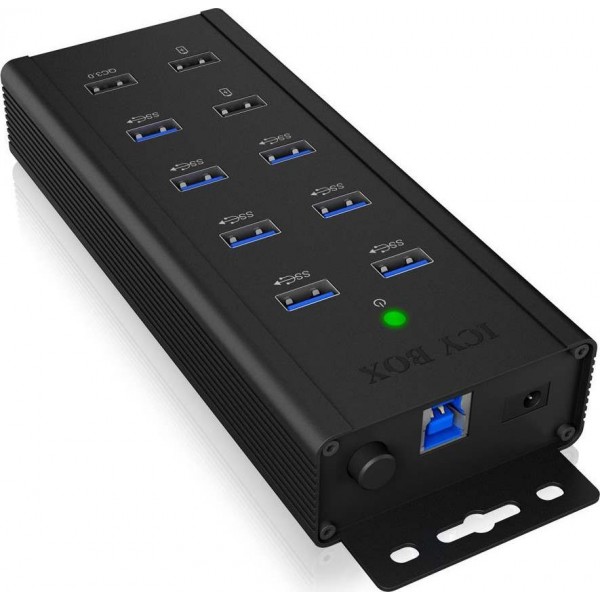 ICY BOX 7-PORT USB 3.2 HUB WITH 1xQC3.0 & 2xFAST CHARGE PORTS