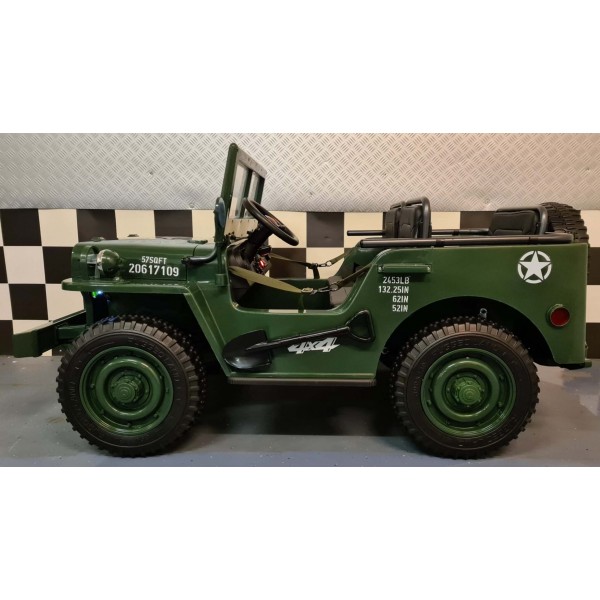 Παιδικό Αυτοκίνητο Official Licensed Jeep Willys 24V Πράσινο