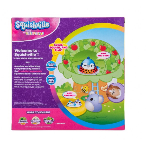 Λούτρινο Squishmallows Squishville Play Set Treehouse #1183766