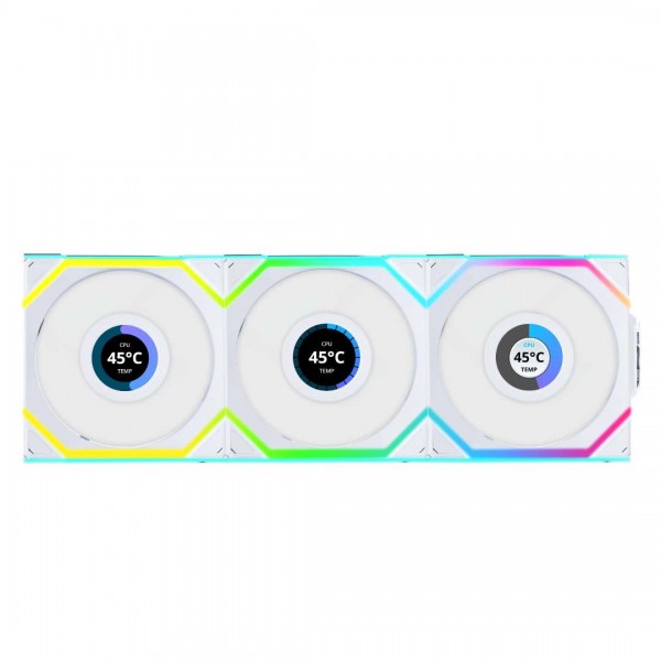 Lian Li UNIFAN SL Wireless LCD 120 -3PCS White (Triple pack include Controller) - Case Fan