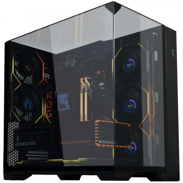 Lian Li O11 Vision Compact Black - Black EATX(under 280mm)/ATX 2 top panels 360AIO Tower PC Case